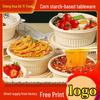 Disposable Biodegradable Corn Starch Round Food Containers
