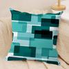 Teal Blue Flower Cushion Cover Soft Plush Throw Pillow Cover  DoubleSided Printed Cushion Case  Cozy Sofa  Home Decor