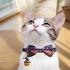 Halloween Cat Collar Breakaway with Cute Bow Tie and Bell for Kitty Adjustable Safety Spider Ghost Bat Pumpkin Cat/Dog Collar
