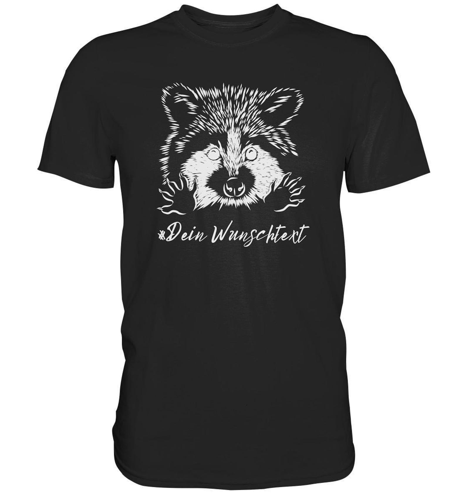 Raccoon T-Shirt Animal Saying Personalized Raccoons - Premium Shirt M