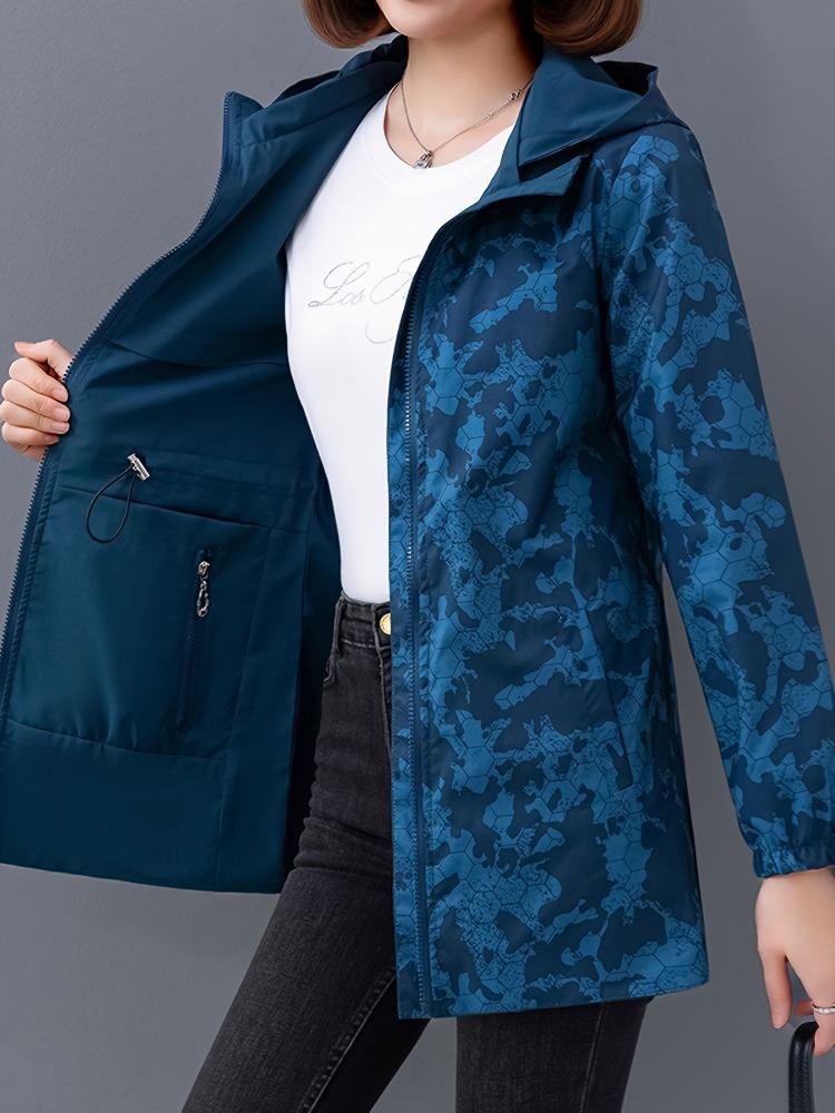 

Повседневная куртка с длинным рукавом, завязывающимся на шнурок поясом, капюшоном, застегивающейся на молнию, для женщин, двусторонняя одежда, водонепроницаемое и ветрозащитное пальто для осени и зимы 4XL темно-синий