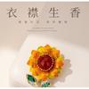Sunflower Brooch Pin Gold Decorative Accessory Clothes Scarves Bags Small Unique Design