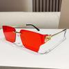 New Metal Frameless Polygonal Fashion Sunglasses Y2k Women's Sunglasses Trendy Sunglasses 90323