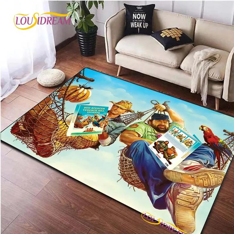Tapis Bud Spencer & Terence Hill Salon Chambre à coucher Tapis de Yoga Table Porte Cuisine Tapis de Sol Antidérapants Accessoires de Photographie Alfombra