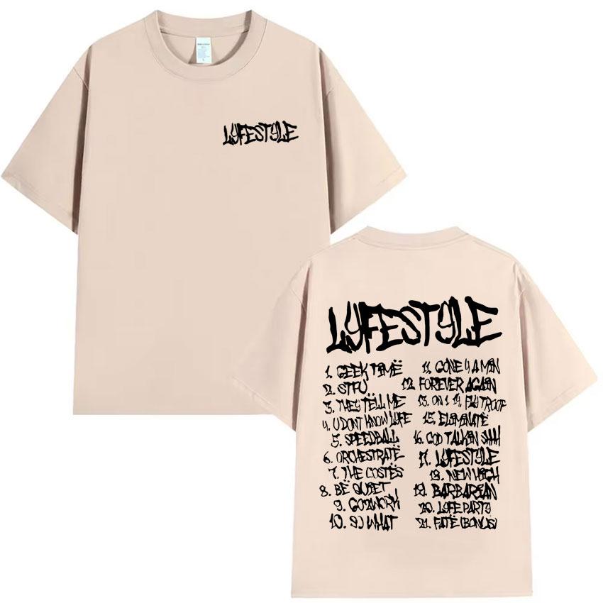 Rapper Yeat Lyfestyle Grafik T-Shirt Herren Damen Hip Hop Mode T-Shirts Baumwolle Kurze Ärmel Ästhetische Übergroße T-Shirts Oberteile