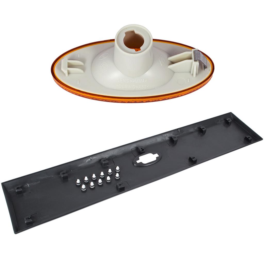 Renault Master III LONG MAX 2010- Rear Side Molding Left With Place for Side Marker Lamp + Clearance Lamp 2 Pcs Kit
