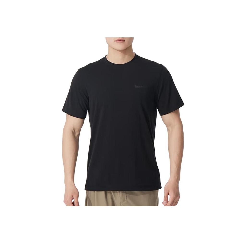 Timberland Breathable Crew Neck Pullover Short Sleeve T-Shirt Men Tops Black A6ASV-001