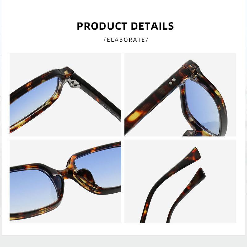 SO&EI Retro Nieten Kleine Rechteckige Sonnenbrille Damen Marken Designer Herren Farbverlauf Sonnenbrillen UV400