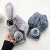 Cute Rabbit Ears Fur Plush Phone Case for iPhone XS Max XR X 11 Pro Max Warm Cover for iPhone 6 6S 7 8 Plus SE 2020 Cases