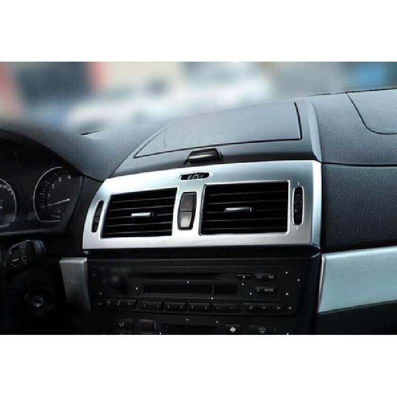 Fit For BMW X3 2006-2010 Matte Silver Middle Console Air Outlet Vent Trim 1PCS