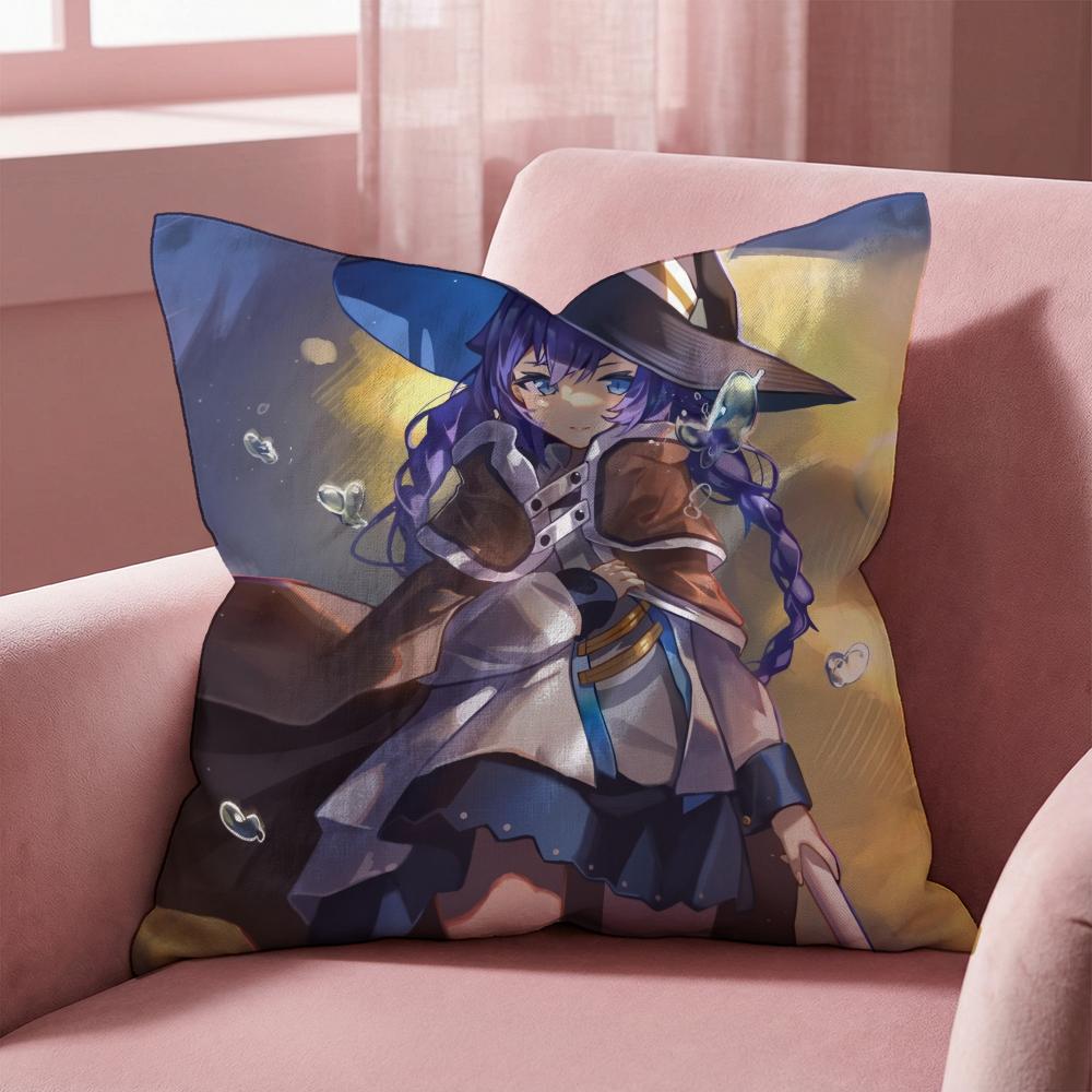 M-Mushoku T-Tensei Anime Cushion Cover Multi-Scene Pillow Cover for Home & Car - Reversible, Soft & Durable for Daily Use