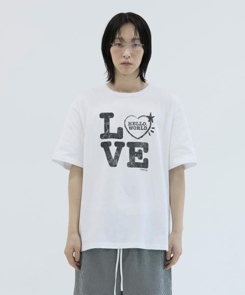 Mimdeowodeulobeu Dear World Love T-Shirt_Black