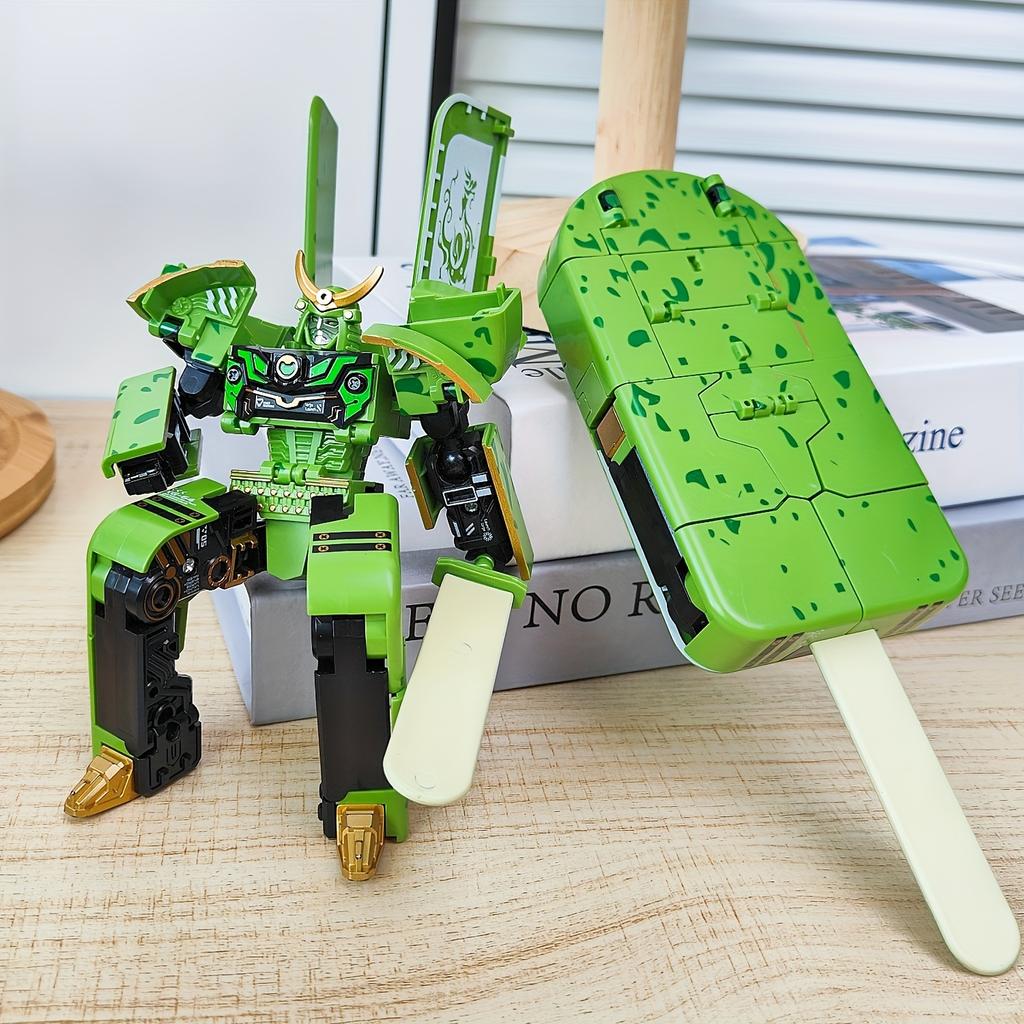 Dual Form Transformation Toy Joint Movable Creative Ice Cream Robot Mecha Model Ornament Simulated Ice Cream Puzzle Transformation Toy