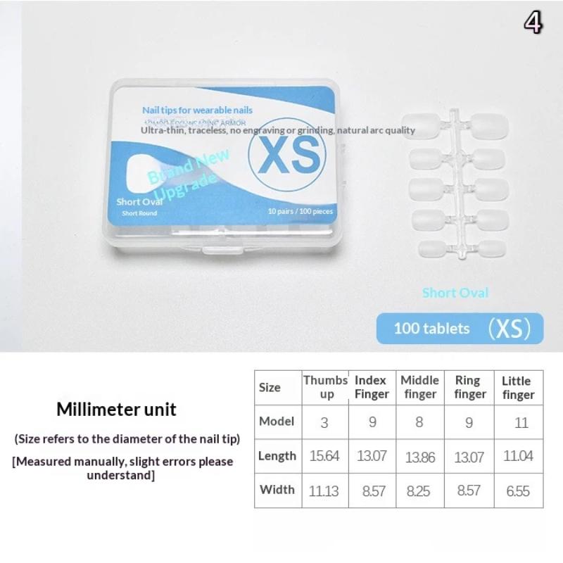 Nail Extension Gel Tips 100pcs Box French Full Cover Strong Flexible Press On For Pro Home Manicure Kit