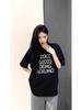 2025 Trendy Women's Pure Cotton Short Sleeve T-Shirt: European & American Style, Loose Straight-Shoulder Design