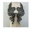 Designer's 3D Lace Floral Crystal Patch Hot-Fix Glass Applique for Tight Dress with Loose Rhinestones