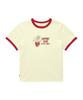 COVERNAT WOMAN Elephant Graphic Ringer T-Shirt Cream