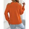 Womens Casual Solid Off Shoulder Long Sleeve Pullover Sweater
