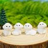 Set Of 10 Bichon Frise Puppys Miniature Sculptures for DIY Terrariums and Office Decoration