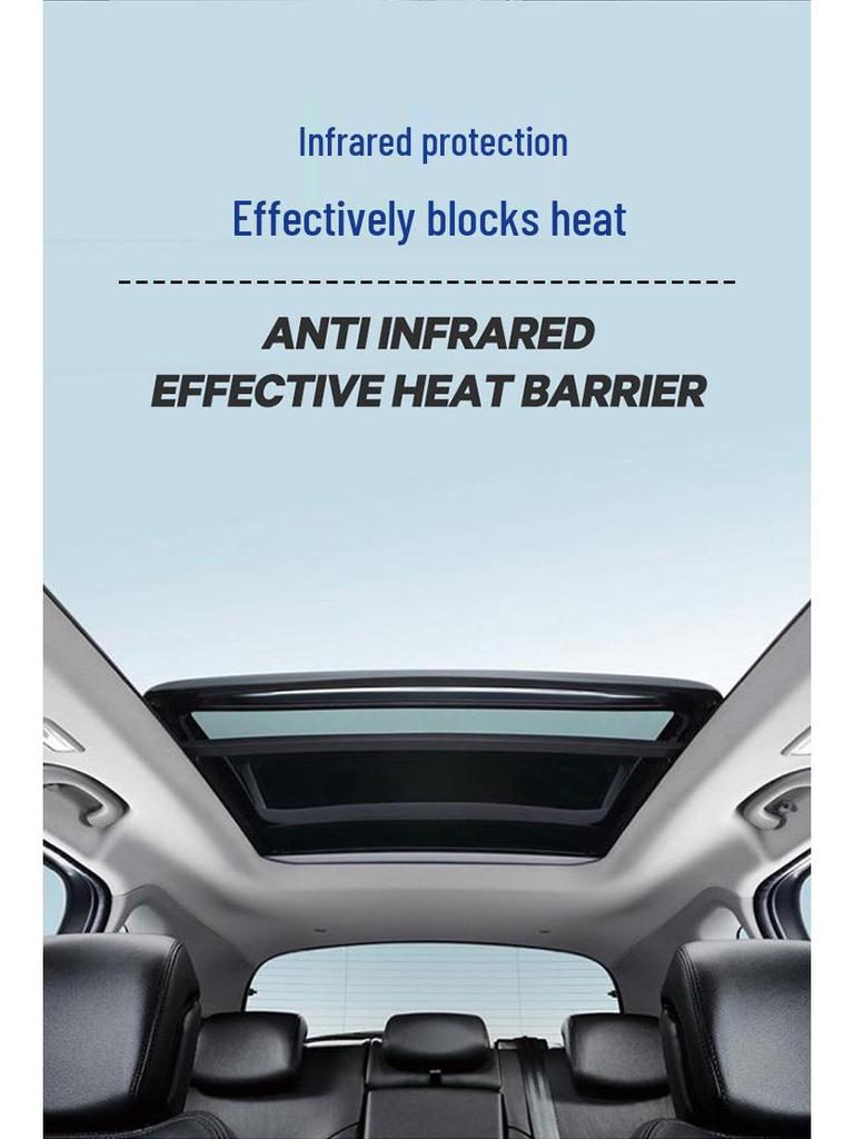 Black Crystal TPU Sunroof Ice Armor: Sun Protection & Heat Insulation Car Window Film with Explosion-proof Sunshade.
