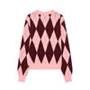 Womens Winter Casual Loose Knit Cardigan Sweater With Jacquard Round Neck Long Sleeve Plus Size S M L
