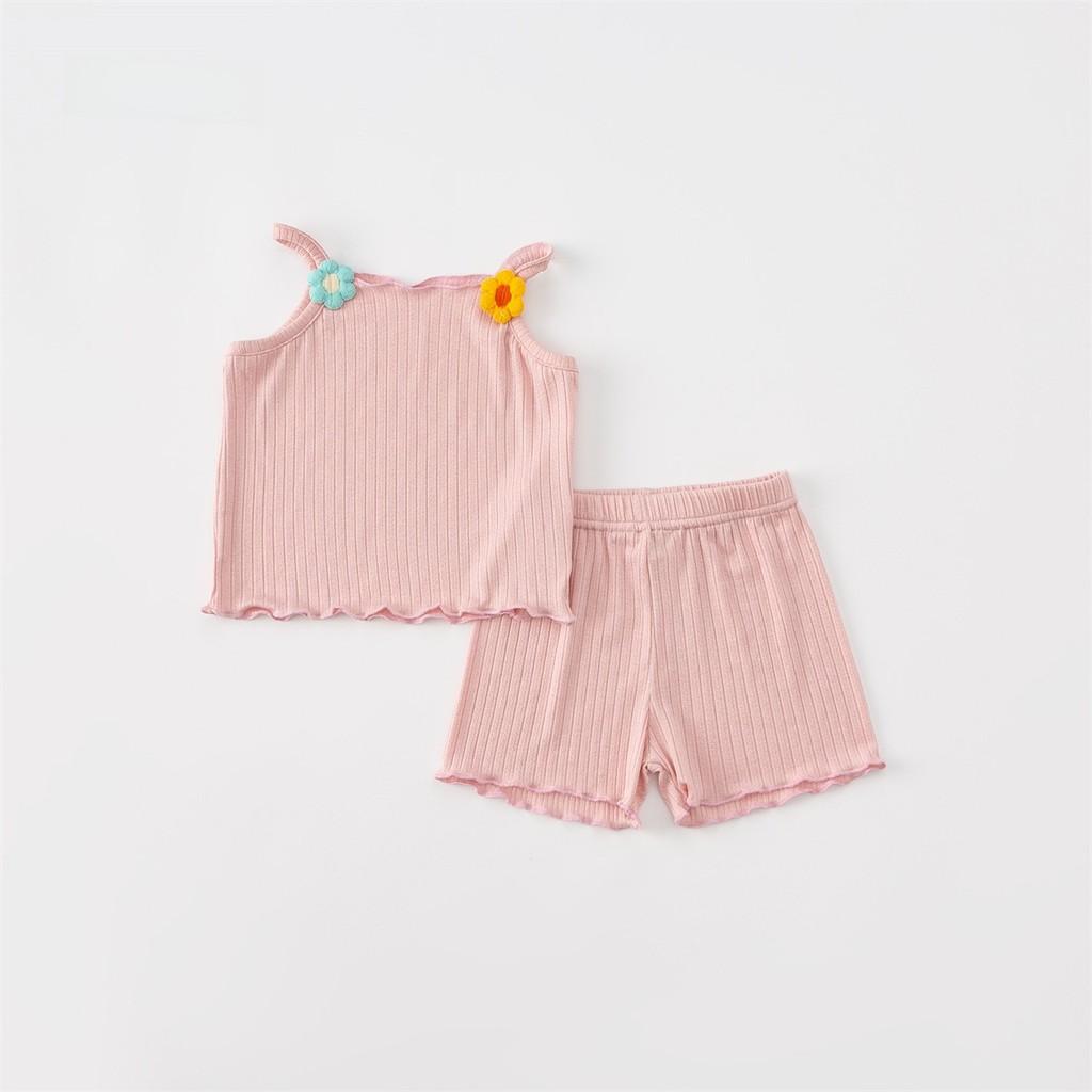 Toddler Girl Twopiece Summer Outfit With Cotton Blend For Warm Weather