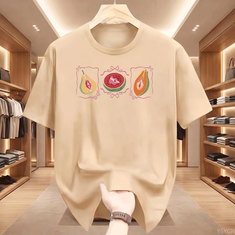 Coquette Vulgar Fruit TShirt Funny Fruit Feminist TShirts Summer Unisex Unisex Ladies Short Sletshirt Unisex Streetwear Tops