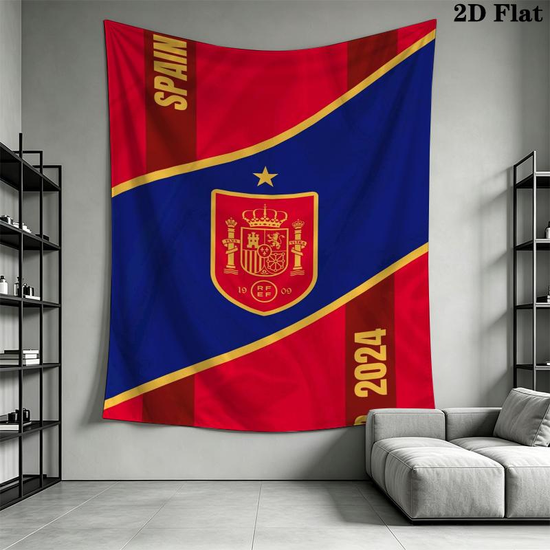 Spain national football team Wall Tapestry Aesthetic Wall Hanging Printed Fabric Blanket Decorative Tapestries for Bedroom Living Room Home Decor