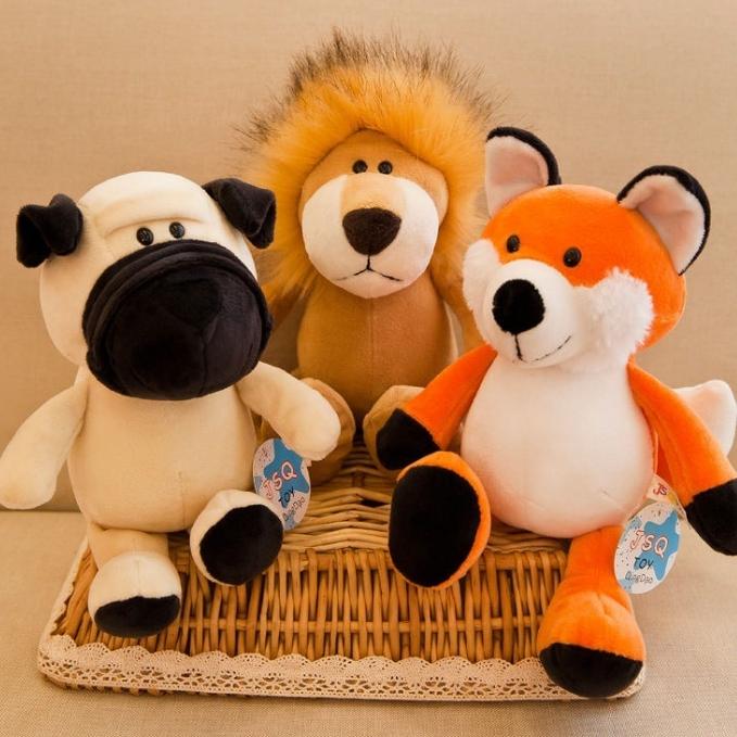 Seria lalek leśnych zwierząt Słodka miękka tkanina PP Bawełna Lew Małpa Tygrys Zebra