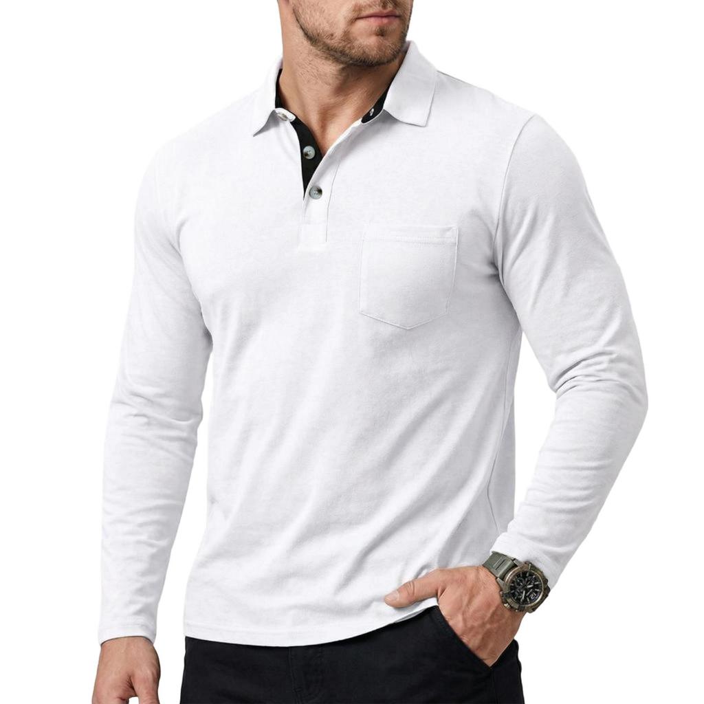 Men's Loose And Casual Base Layer Shirt, Men's Long-sleeved Lapel Top