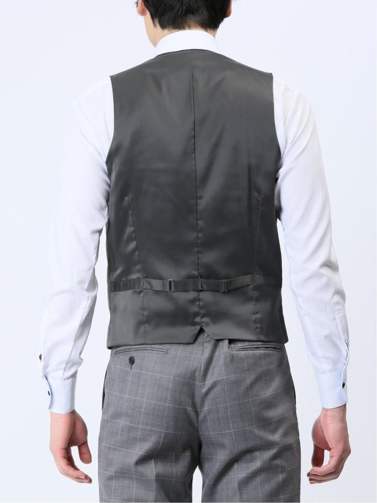 Takakyu Suit and Pants Shiny Wool Slim Windowpane Light Light 110011803133433030045 Men's Set, Blend, Fit, 2-Button, 3-Piece Suit, Gray, Gray,