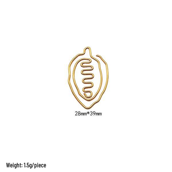 Electroplated Cartoon Insect & Plant Paper Clip Set for Organization