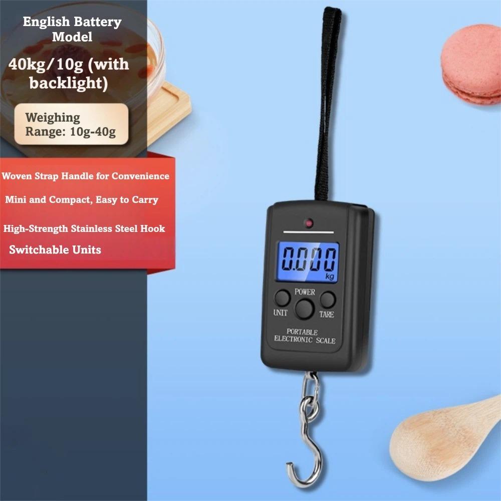 50kg Capacity Electronic Luggage Scale LCD Display Digital Hanging Scale Home Use