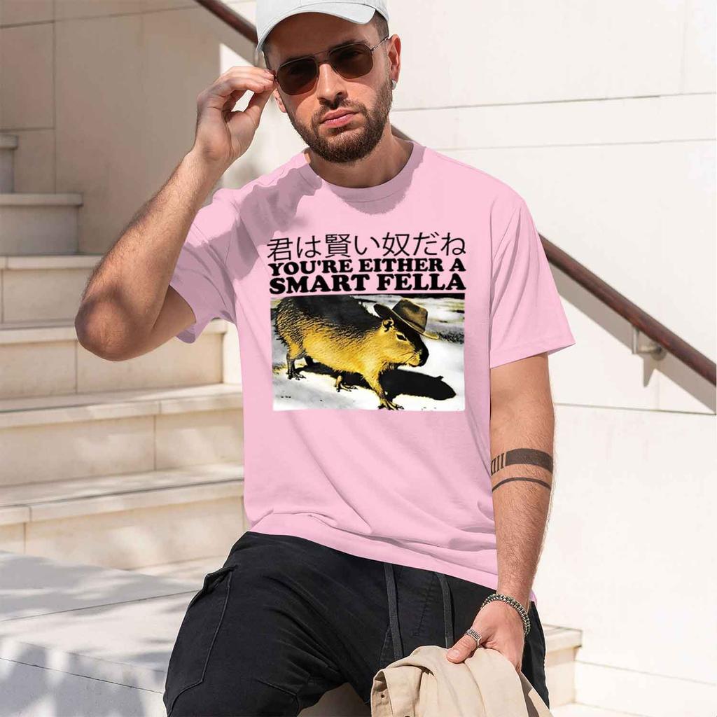 Retro Sm Fella F Smella Capybara Tshirt Funny Cow Vintage Tshirt Japanese Style Silly Tshirts Harajuku Clothes 2026 New Model S