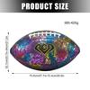Light Up Rugby Ball Reflective Football Leakproof Cool Size 6 Size 9 Sports Gear Lighted Football Glowing For Yards Parks Gyms