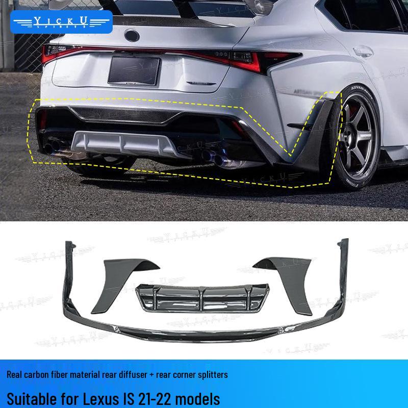 21-22 Lexus IS Carbon Fiber Body Kit: Front Lip, Side Skirts, Wide Fender Flares, Rear Lip, Tail Wing ART.