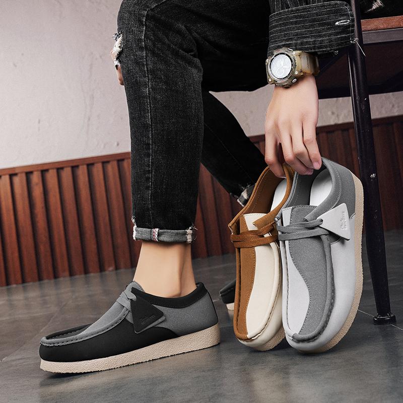 New Arrival Vintage Casual Shoes for Men Luxury Slip On Suede Sneakers Men Comfortable Walking Mens Boat Shoes Chaussures Homme
