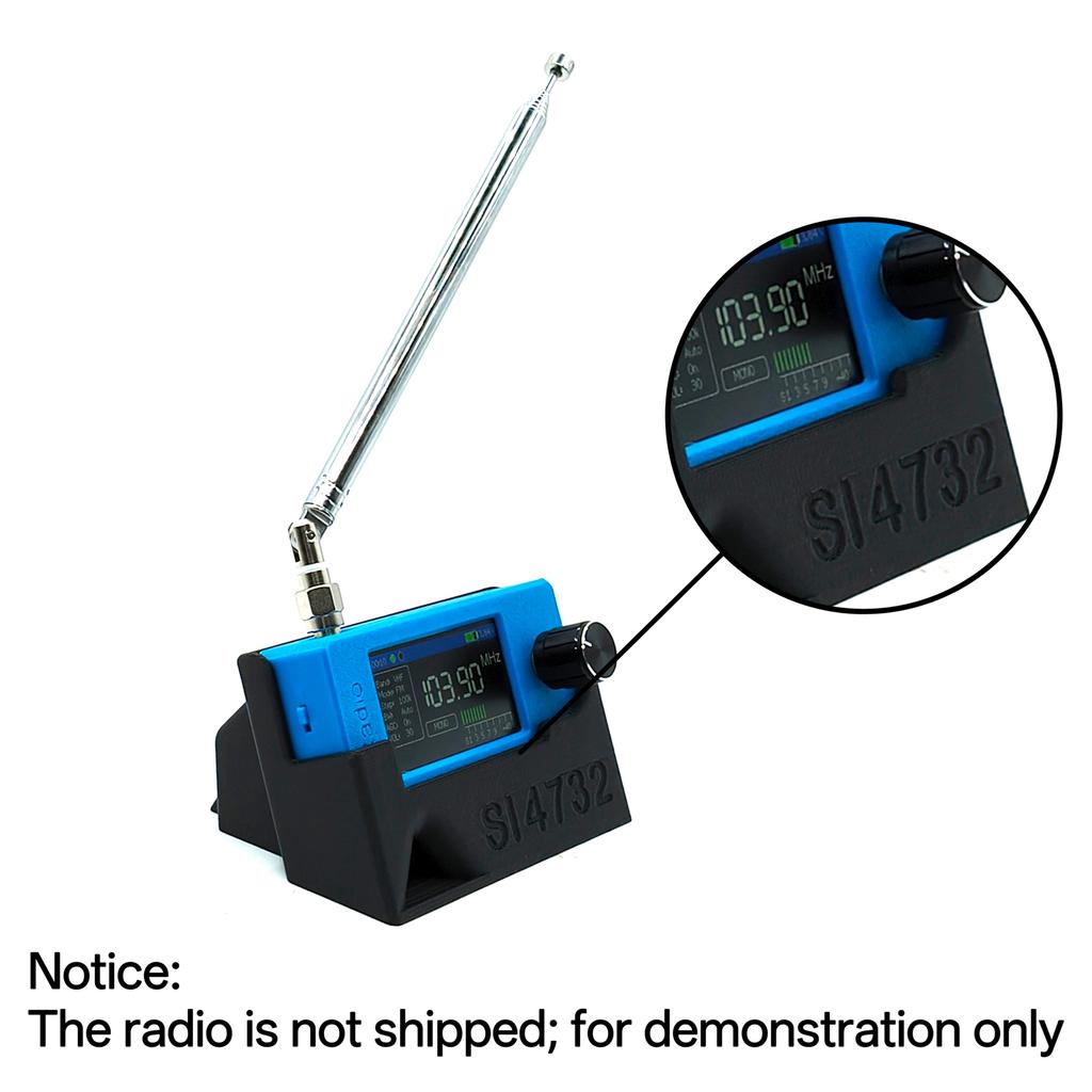For ATS MINI SI4732 DSP Radio Receiver Case with Built-In Sound Guide Groove Convenient Radio Stand 3D Print Radio Storage Case