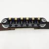 High Performances Fixed Saddles Rosewood Bridge Electric Guitar Bridge Tailpiece with Golden Roller Saddles Easy to Use