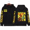 Anime Chainsaw Man Letter Logo Zipper Hoodies Cartoon Denji Streetwear Long Sleeve Women Winter Sweatshirts Zip Up Jacket Coats