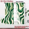 Set Of 2 Flat Printing Jit Curtains Without Rod Green Waves Chic Curtain Yarn Decorations Inside Decorative Made Polyester