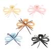 Lightweight Ergonomic Hair Claw Clip With Ribbon Bows Practical Acrylic Hairpin Hair Ornament For Office School Styling