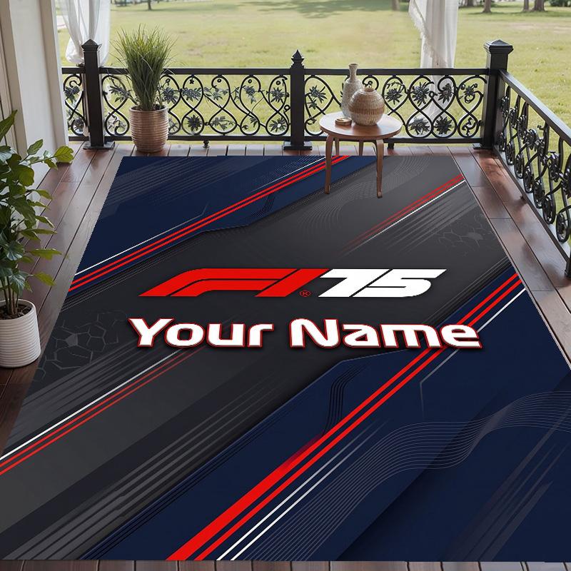 Custom Text Printed Rug F1 Non Slip Floor Carpet For Home Room Decor