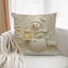Pillow Covers 17x17 Inch Christmas Decorative Pillows Set Cute Home Room Bedroom Couch Bed Patio Porch House