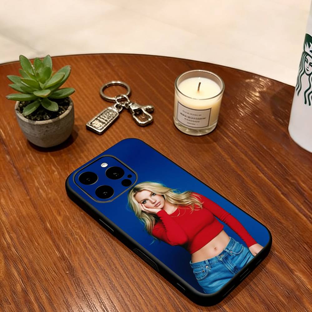 Britney Spears Phone Case Soft Silicone black For IPhone 17 16 15 14 13 12 11 X XR Plus Pro Max Plus