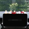 Cute Mini Duck Figurines Car Dashboard Accessories Fun Animal Car Rear View Mirror Decor Interior Ornaments Home Car Gifts