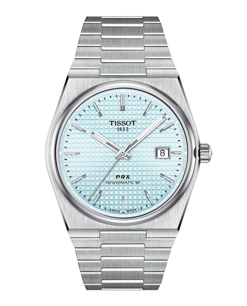 TISSOT Men's watch TISSOT PRX Powermatic 80 Ice Blue dial with bracelet T1374071135100 [Authorize...