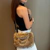 Y2k Fluffy Hobo Bags Portable Armpit Bag Elegant Fluffy Tote Bag  Party