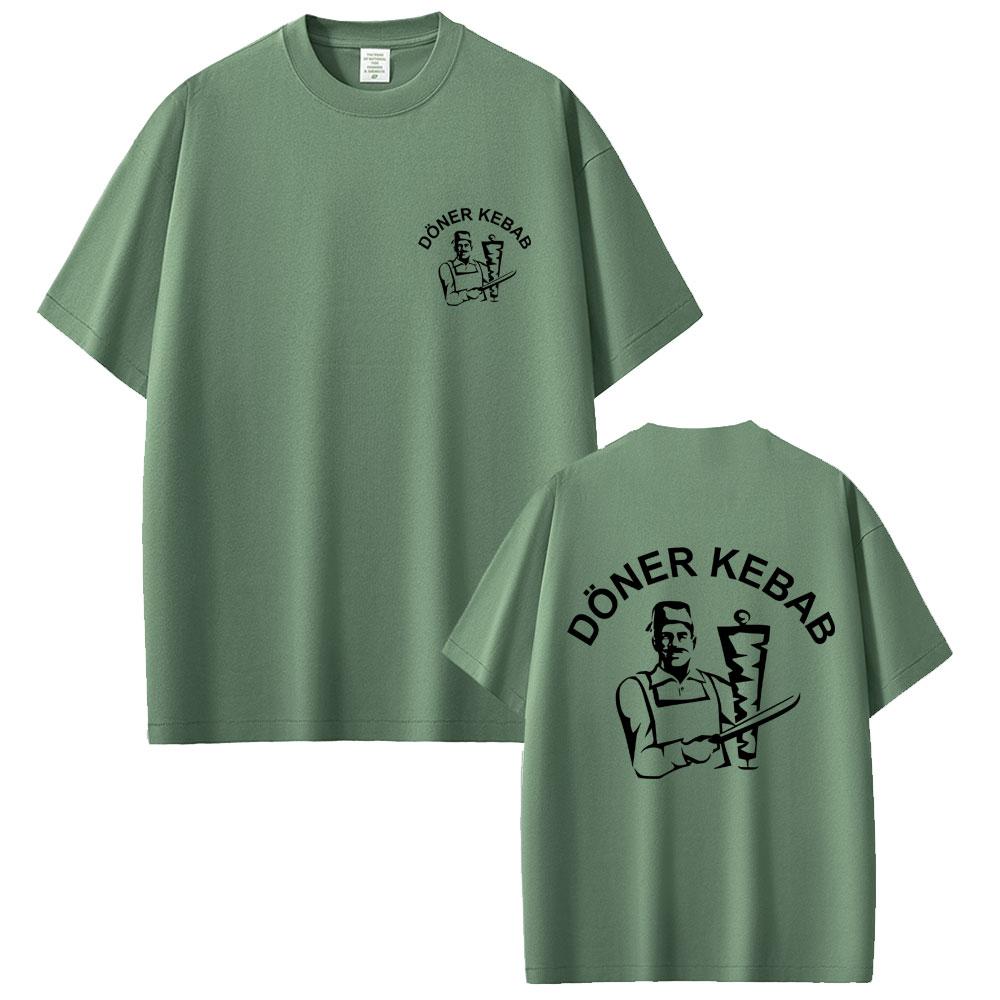 Doner Kebab Funny Graphic T-shirt Unisex Women 100% Cotton Oversized Short Sleeve T Shirt Summer Casual Oversized Unisex Streetwear