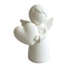 Moderne Engelsdekoration Mini-Liebesherz-Figur, 3D-gedruckte weiße Statue, Schreibtischornament für Muttertag, Valentins-Weihnachtsgeschenk-Figur